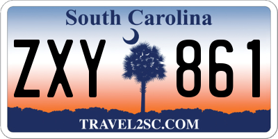 SC license plate ZXY861