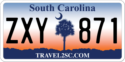 SC license plate ZXY871