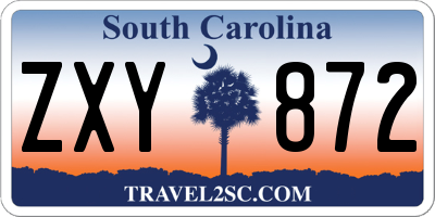 SC license plate ZXY872
