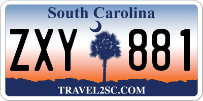 SC license plate ZXY881