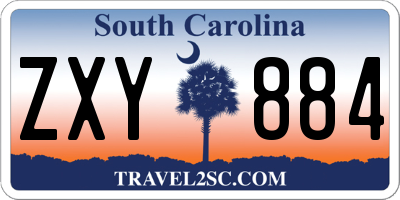 SC license plate ZXY884