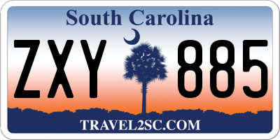 SC license plate ZXY885