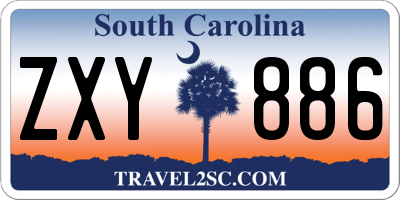 SC license plate ZXY886