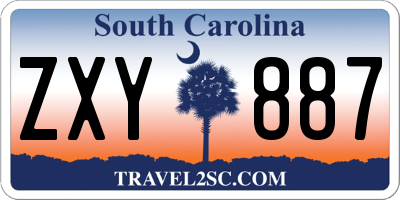 SC license plate ZXY887