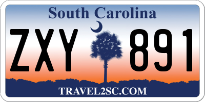 SC license plate ZXY891