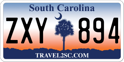SC license plate ZXY894