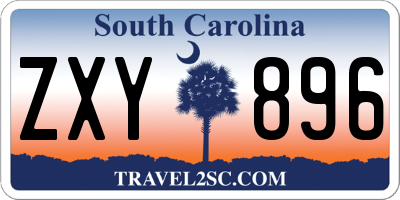 SC license plate ZXY896