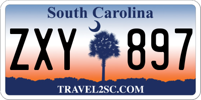SC license plate ZXY897