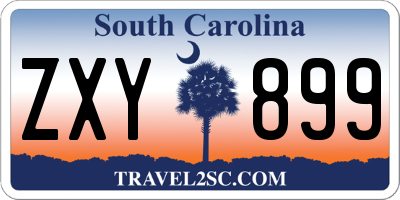 SC license plate ZXY899