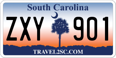 SC license plate ZXY901