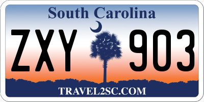 SC license plate ZXY903
