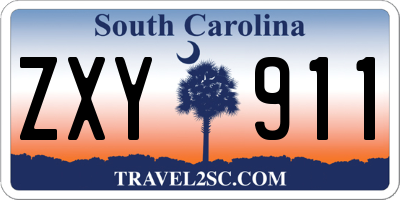 SC license plate ZXY911