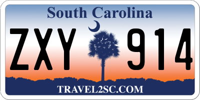 SC license plate ZXY914