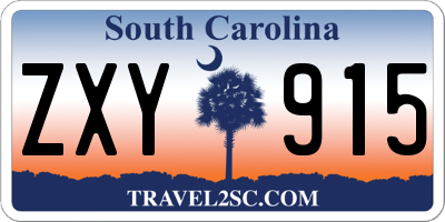 SC license plate ZXY915