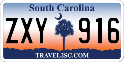 SC license plate ZXY916