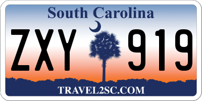 SC license plate ZXY919