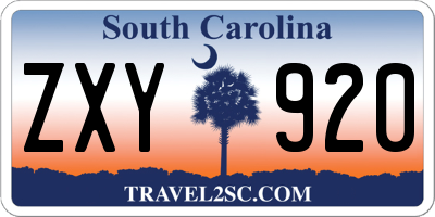 SC license plate ZXY920