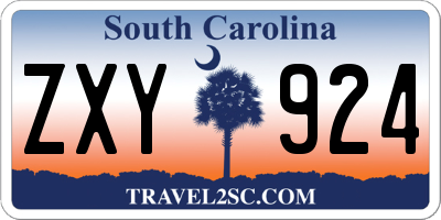 SC license plate ZXY924