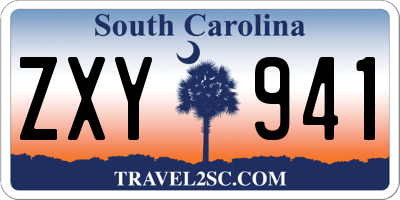 SC license plate ZXY941