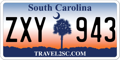 SC license plate ZXY943