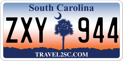 SC license plate ZXY944
