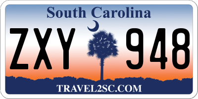 SC license plate ZXY948