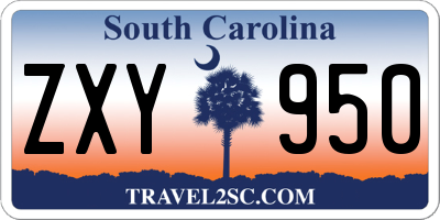 SC license plate ZXY950