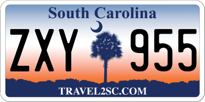 SC license plate ZXY955