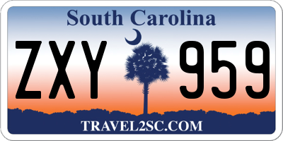 SC license plate ZXY959
