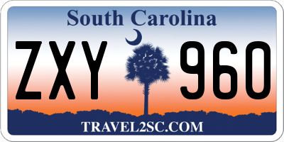 SC license plate ZXY960