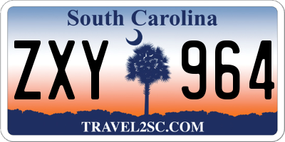 SC license plate ZXY964