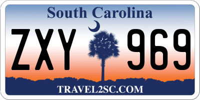 SC license plate ZXY969