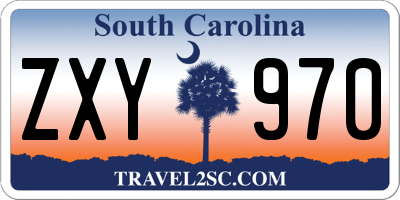 SC license plate ZXY970
