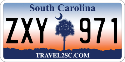 SC license plate ZXY971