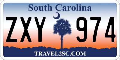 SC license plate ZXY974