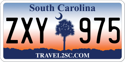 SC license plate ZXY975
