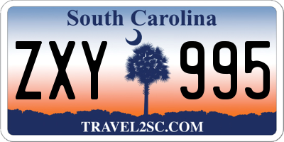 SC license plate ZXY995