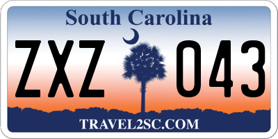 SC license plate ZXZ043