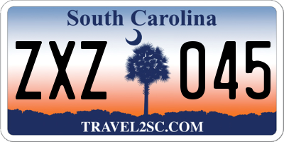 SC license plate ZXZ045