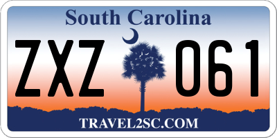 SC license plate ZXZ061
