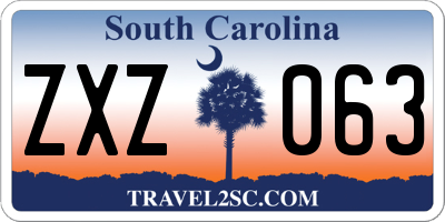 SC license plate ZXZ063