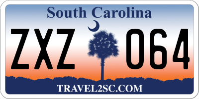 SC license plate ZXZ064
