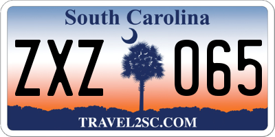 SC license plate ZXZ065