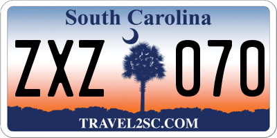 SC license plate ZXZ070