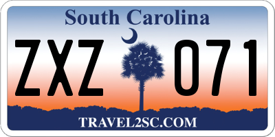 SC license plate ZXZ071