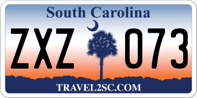 SC license plate ZXZ073
