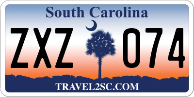 SC license plate ZXZ074