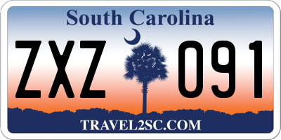 SC license plate ZXZ091