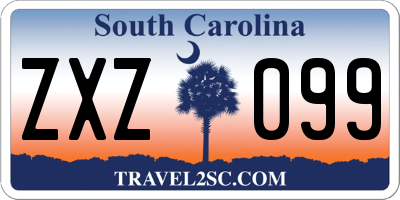 SC license plate ZXZ099
