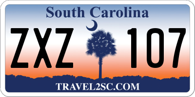SC license plate ZXZ107